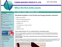 Tablet Screenshot of cobraimagingproducts.com